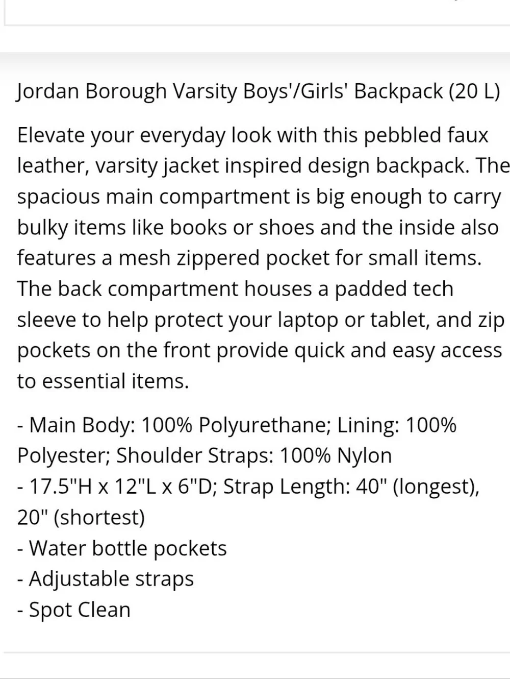 Jordan Borough Varsity Backpack- Black/Red